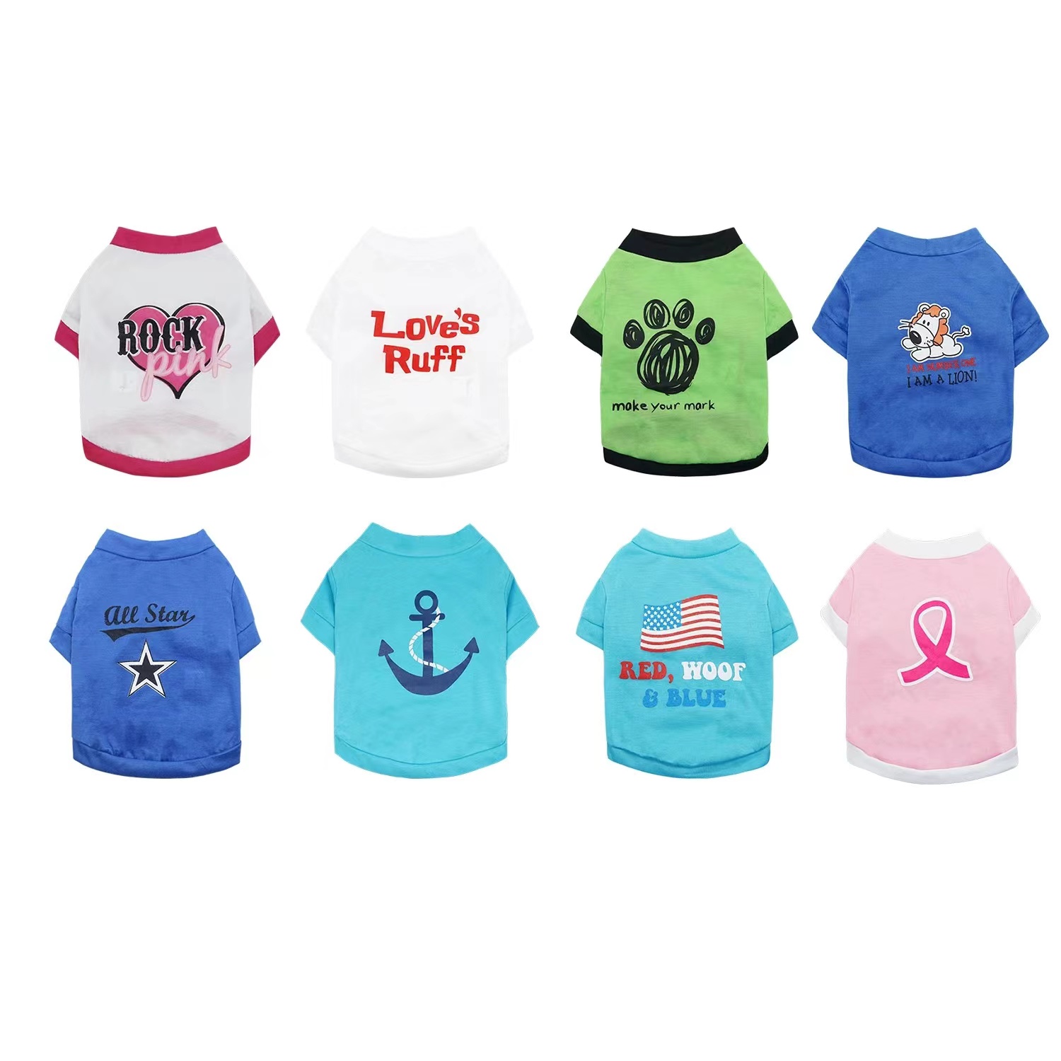 Cotton tank top Spring Autumn Dog Clothes Cat Pet Teddy Bears Pomeranian Yorkshire Small Dog Clothes Vest T-shirt