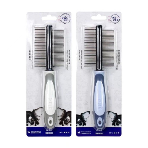 Hot selling pet stainless steel needle hair comb dog cat cleaning pet supply hair removal pet grooming comb